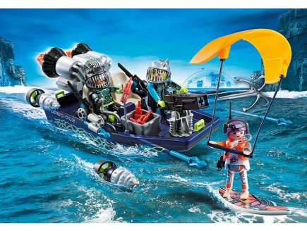 PLAYMOBIL TOP AGENTS 70006 BATEAU AVEC HARPON S.H.A.R.K TEAM