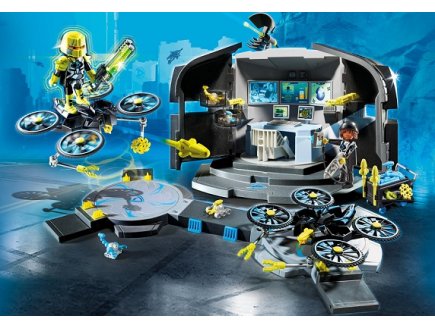 PLAYMOBIL TOP AGENTS 9250 CENTRE DE COMMANDEMENT DU DR. DRONE