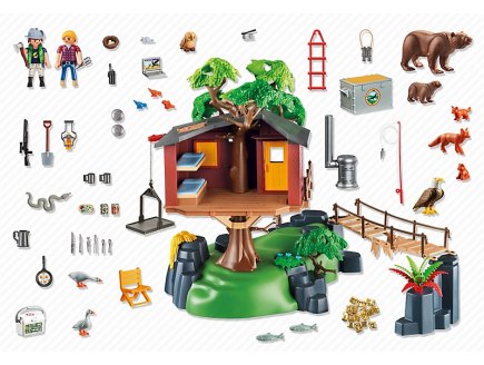 Playmobil wild life 5557 cabane des aventuriers dans les arbres
