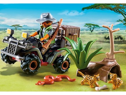 PLAYMOBIL WILD LIFE 6939 BRACONNIER AVEC QUAD