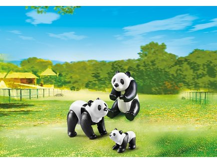 PLAYMOBIL ZOO 6652 FAMILLE DE PANDAS