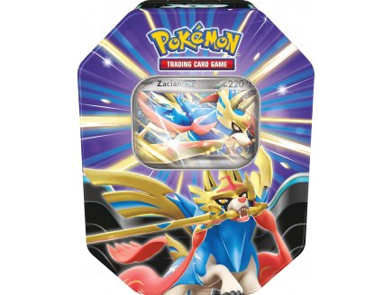 Pokebox Zacian Ex 220 V - Carte  Ccollectionner Pokmon - Boite Mtal Bleu