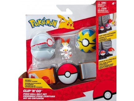 POKEMON CLIP 'N' GO : CEINTURE DU DRESSEUR AVEC PREMIER BALL ET RAPIDE BALL + FIGURINE FLAMBINO - BANDAI