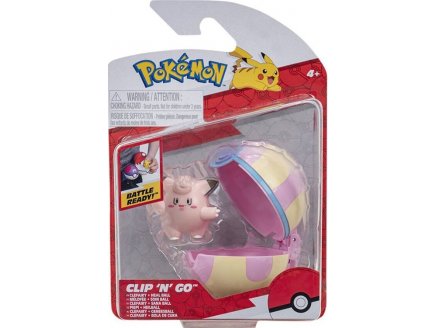 POKEMON CLIP 'N' GO : MELOFEE ET SA SOIN BALL - SOINBALL - FIGURINE - BANDAI - 38260