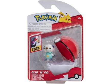 POKEMON CLIP 'N' GO : MOUSTILLON ET SA POKE BALL - POKEBALL - FIGURINE - BANDAI - 38261