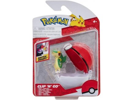 POKEMON CLIP 'N' GO : VIPELIERRE ET SA POKE BALL - POKEBALL - FIGURINE - BANDAI - 38262