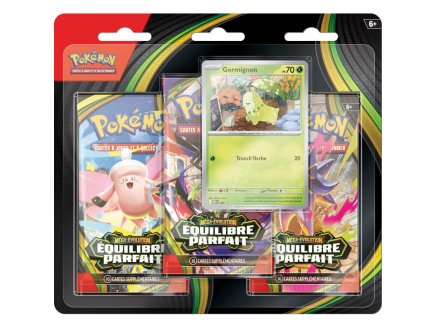 Pokemon ME03 M�ga Evolution - Coffret Tripack : 3 Boosters de 10 cartes a collectionner + Carte Germignon - Asmodee
