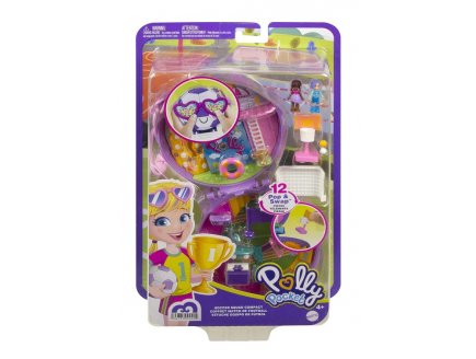 POLLY POCKET COFFRET MATCH DE FOOTBALL - TERRAIN MULTI SPORTS + 2 FIGURINES + 12 ACCESSOIRES - MATTEL - HCG14