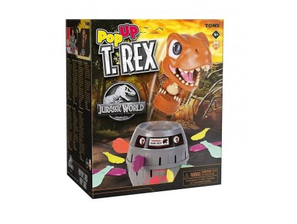 POP UP T REX JURASSIC WORLD DINOSAURE - TONNEAU FOUS RIRES - TOMY - JEU ENFANT