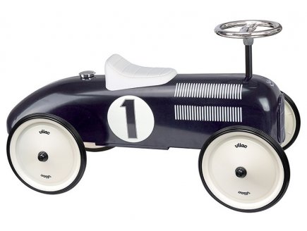 PORTEUR VOITURE DE COURSE VINTAGE METAL NOIR - VILAC - 1121 - VEHICULE BEBE