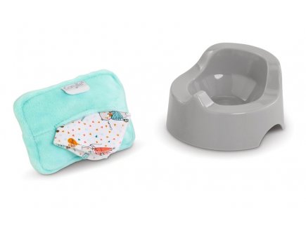 Pot et lingette poupon 30/36 cm - Corolle - 110750 - Accessoire soin poupee