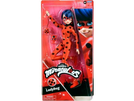 Poup?e miraculous : ladybug 26 cm + 2 accessoires - poup?e mannequin articul?e - marinette - Bandai - p50001