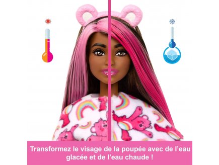Poupee Barbie Cutie Reveal Bisounours Toucalin 10 surprises - Costume peluche animal - Poup�e Mannequin - Mattel - JCN95