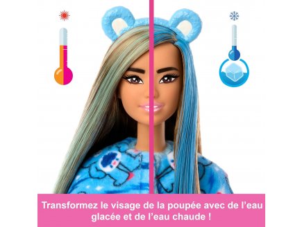 Poupee Barbie Cutie Reveal Bisounours Touronchon 10 surprises - Costume peluche animal - Poup�e Mannequin - Mattel - JCN96