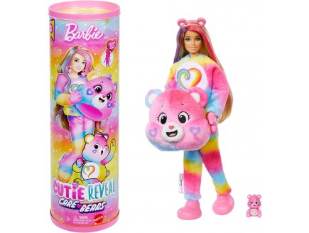 Poupee Barbie Cutie Reveal Bisounours Toutensemble 10 surprises - Costume peluche animal - Poup�e Mannequin - Mattel - JFV60