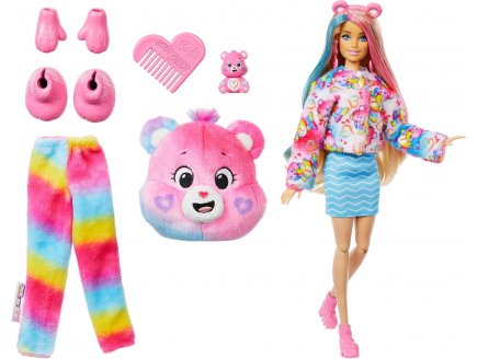 Poupee Barbie Cutie Reveal Bisounours Toutensemble 10 surprises - Costume peluche animal - Poup�e Mannequin - Mattel - JFV60