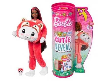 Poupée Barbie Cutie Reveal Chaton Panda 10 surprises - Costume peluche animal - Mattel - HRK23