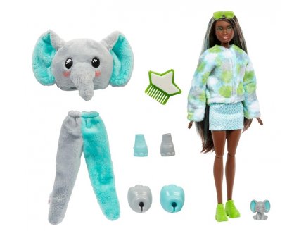 Poupée Barbie Cutie Reveal Elephant 10 surprises - Costume peluche animal - Mattel - HKP98