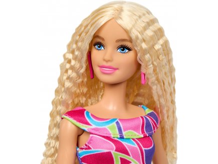Poup�e Barbie Fashionistas Blonde Ultra Chevelure avec robe multicolore - Poup�e mannequin - Mattel - HRH20