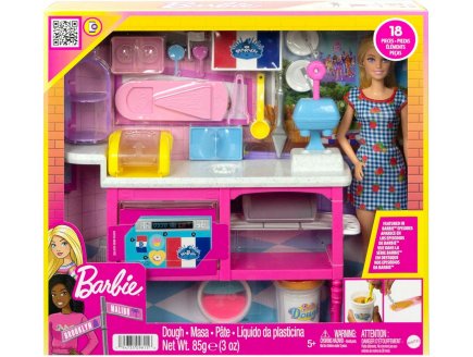 POUPEE BARBIE METIER : LA CUISINE DE BARBIE AVEC 18 ACCESSOIRES + 1 POUPEES MANNEQUINS - MATTEL - MATTEL - HJY19