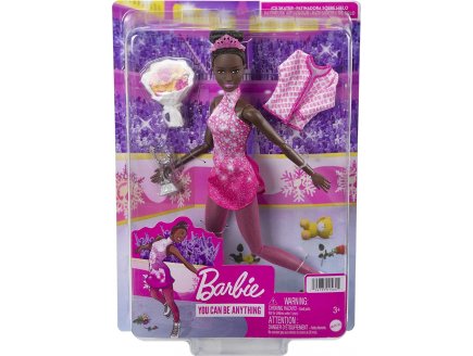 POUPEE BARBIE METIER : PATINEUSE ARTISTIQUE + ACCESSOIRES - SPORT DE GLACE - MATTEL - HCN31