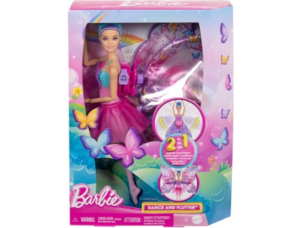 Poup�e Barbie Papillon avec ailes qui s'ouvrent - 2 en 1 - Danseuse - Poup�e Mannequin - Mattel - HXJ10