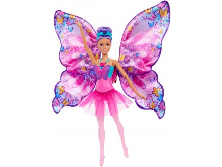 Poup�e Barbie Papillon avec ailes qui s'ouvrent - 2 en 1 - Danseuse - Poup�e Mannequin - Mattel - HXJ10