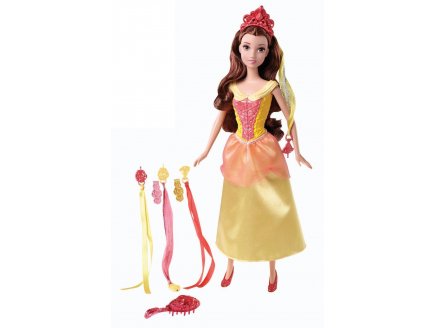 Poupee belle coiffure de princesse - poupee mannequin disney - belle et la bete - Mattel - bdj50