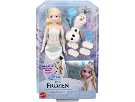 Poup�e Elsa 30 cm avec bonhomme de neige Olaf - Poup�e Mannequin Reine Des Neiges - Disney Frozen - Mattel HYH10