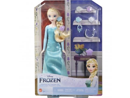 Poup�e Elsa 30 cm se fait une beaut� - Poup�e Mannequin Reine Des Neiges - Disney Frozen - Mattel HMD56