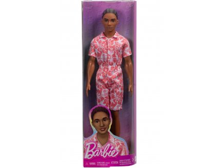 Poup�e Ken cheveux brun Fashionistas et Combishort Corail - Barbie - Mattel - HYT99
