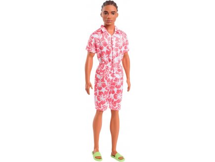 Poup�e Ken cheveux brun Fashionistas et Combishort Corail - Barbie - Mattel - HYT99