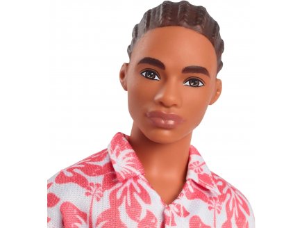 Poup�e Ken cheveux brun Fashionistas et Combishort Corail - Barbie - Mattel - HYT99