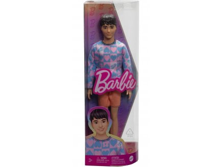 POUPEE KEN FASHIONISTAS AVEC SHORT ORANGE ET MAILLOT - BARBIE - MATTEL - HRH24