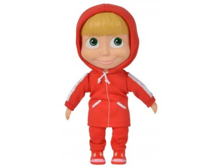 POUPEE MASHA JOGGING ROUGE 21 CM - POUPEE CORPS SOUPLE - MASHA ET MICHKA - SIMBA