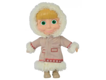 POUPEE MASHA MANTEAU D'HIVERS 21 CM - POUPEE CORPS SOUPLE - MASHA ET MICHKA - SIMBA