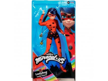 Poupée Miraculous : Ladybug Lucky Charm 26 cm + 2 accessoires - Poupée mannequin articulée Marinette - Bandai - P50012