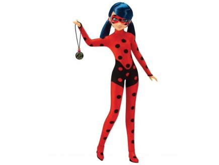 Poupée Miraculous : Ladybug Lucky Charm 26 cm + 2 accessoires - Poupée mannequin articulée Marinette - Bandai - P50012