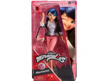 Poup�e Miraculous : Marinette 26 cm + sac � main et Tikki Kwami - Poup�e mannequin articul�e Ladybug - Bandai - P50005