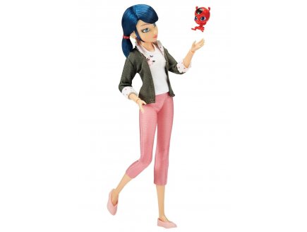 Poup�e Miraculous : Marinette 26 cm + sac � main et Tikki Kwami - Poup�e mannequin articul�e Ladybug - Bandai - P50005
