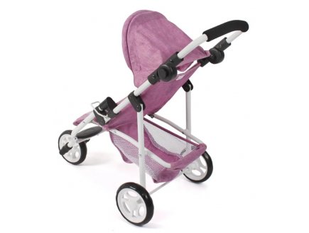 Poussette 3 Roues Lola Jogger Sport Jean Rose poupée - Bayer Chic 2000 - 61262 - Poupon