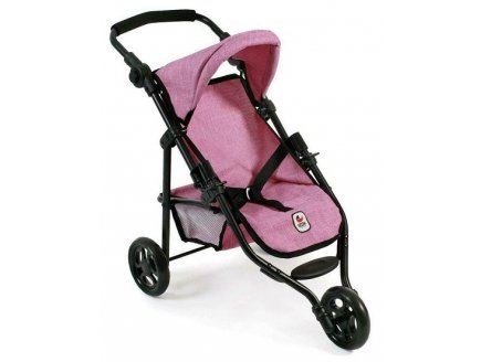 POUSSETTE 3 ROUES LOLA JOGGER SPORT JEAN ROSE POUPEE - BAYER CHIC 2000 - 61270