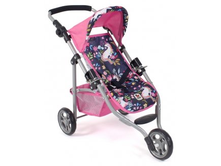 Poussette 3 roues lola jogger sport licornes poupee - Bayer chic 2000 - 61243