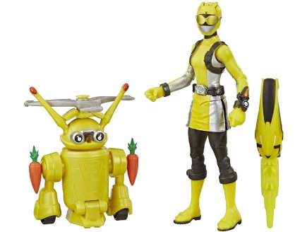 Power rangers jaune beast morphers et robot-bte jax morphin - figurine 15 cm - e8087
