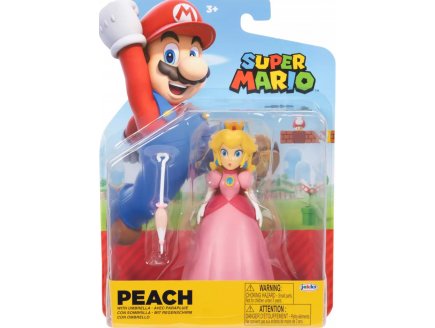 Princesse Peach avec parapluie : Figurine Super Mario 12 cm - Personnage