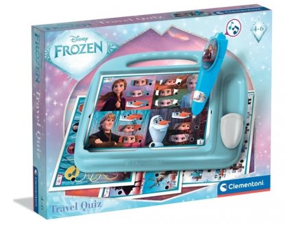 PUPITRE EDUCATIF REINE DES NEIGES, DISNEY FROZEN - TRAVEL QUIZ - CLEMENTONI - 16674 - JEU EDUCATIF ELECTRONIQUE