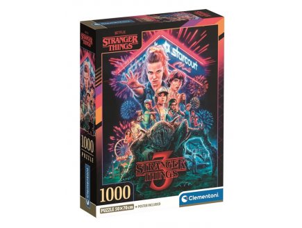 Puzzle affiche Stranger Things 3, Netflix 1000 pi�ces - Collection TV, Cin�ma, Film - Clementoni - 39979