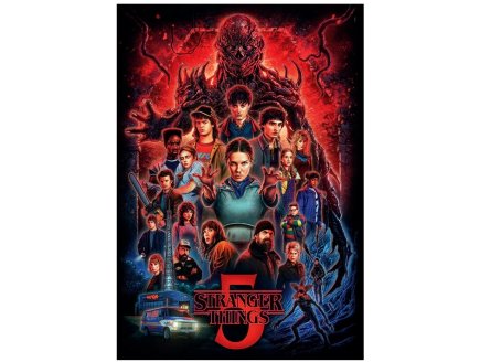 Puzzle affiche Stranger Things 5, Netflix 1000 pièces - Collection TV, Cinéma, Film - Clementoni - 37096