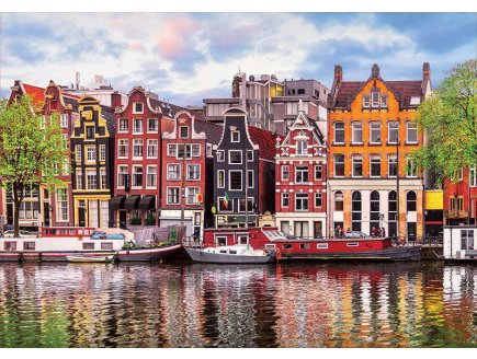 PUZZLE AMSTERDAM MAISONS DANSANTES 1000 PIECES - COLLECTION PAYS-BAS - EDUCA 18458