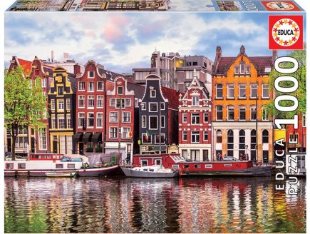 Puzzle amsterdam maisons dansantes 1000 pieces - collection pays-bas - Educa 18458
